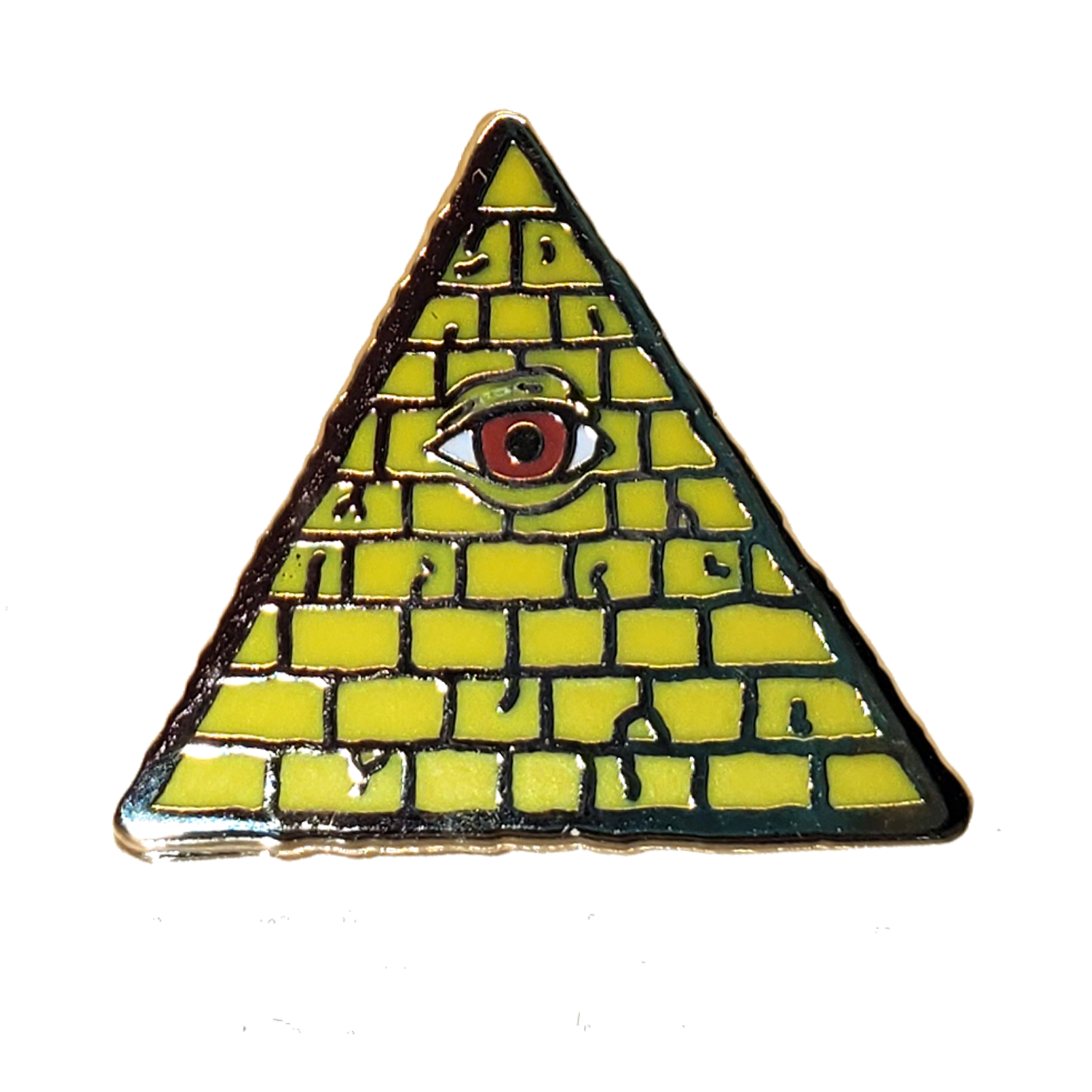 Buy yellow-w-red-eye Illuminati Pin