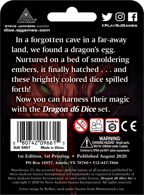Dragon d6 Dice Set - 0
