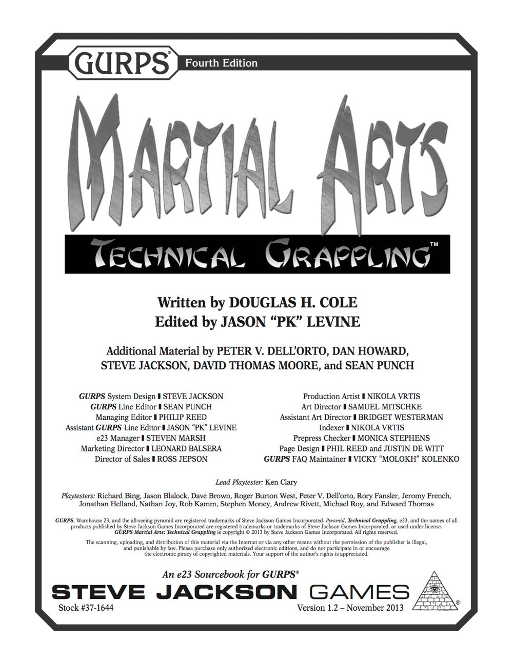 GURPS Martial Arts: Technical Grappling