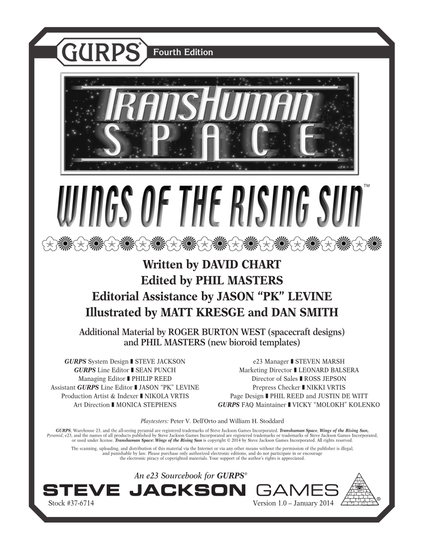 Transhuman Space: Wings of the Rising Sun