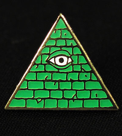 Buy green Illuminati Pin