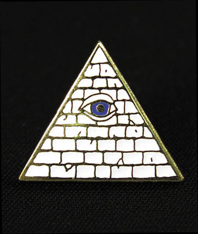 Buy white-w-blue-eye Illuminati Pin