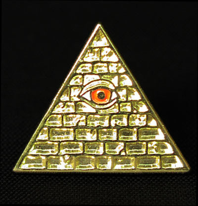 Buy gold-w-red-eye Illuminati Pin