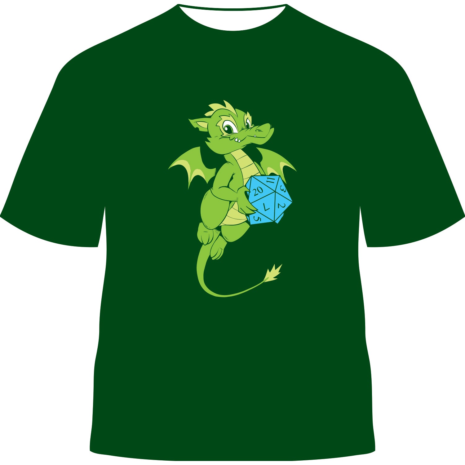Green Dice Dragon T-Shirt