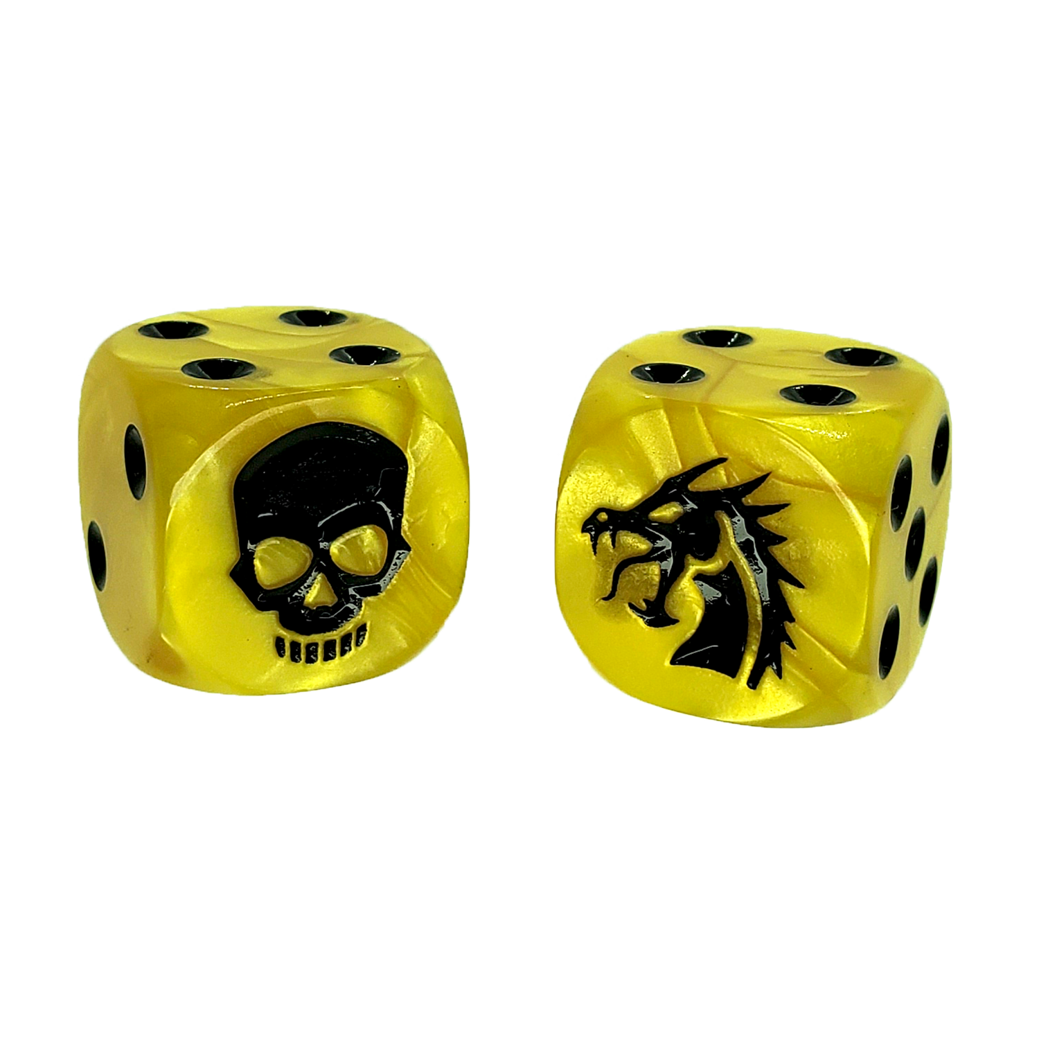 Dragon & Skull Dice Pack (Yellow)