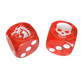 Dragon & Skull Dice Pack (Red Translucent)