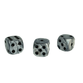 The Fantasy Trip: 12mm Silver d6 set