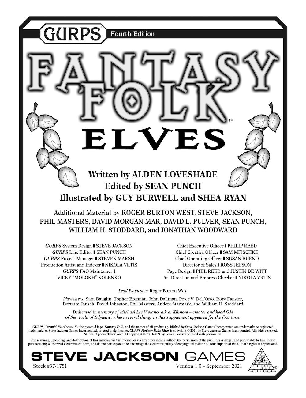 GURPS Fantasy Folk: Elves