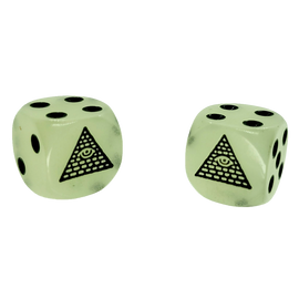 Glow-in-the-Dark Illuminati 14mm d6 Dice