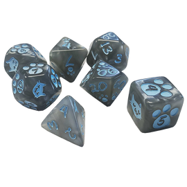 Buy gray Kitten Polyhedral Dice Set
