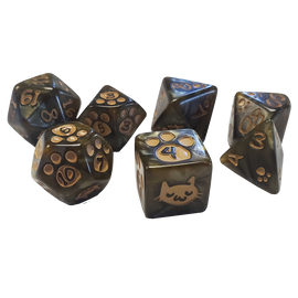 Buy brown Kitten Polyhedral Dice Set