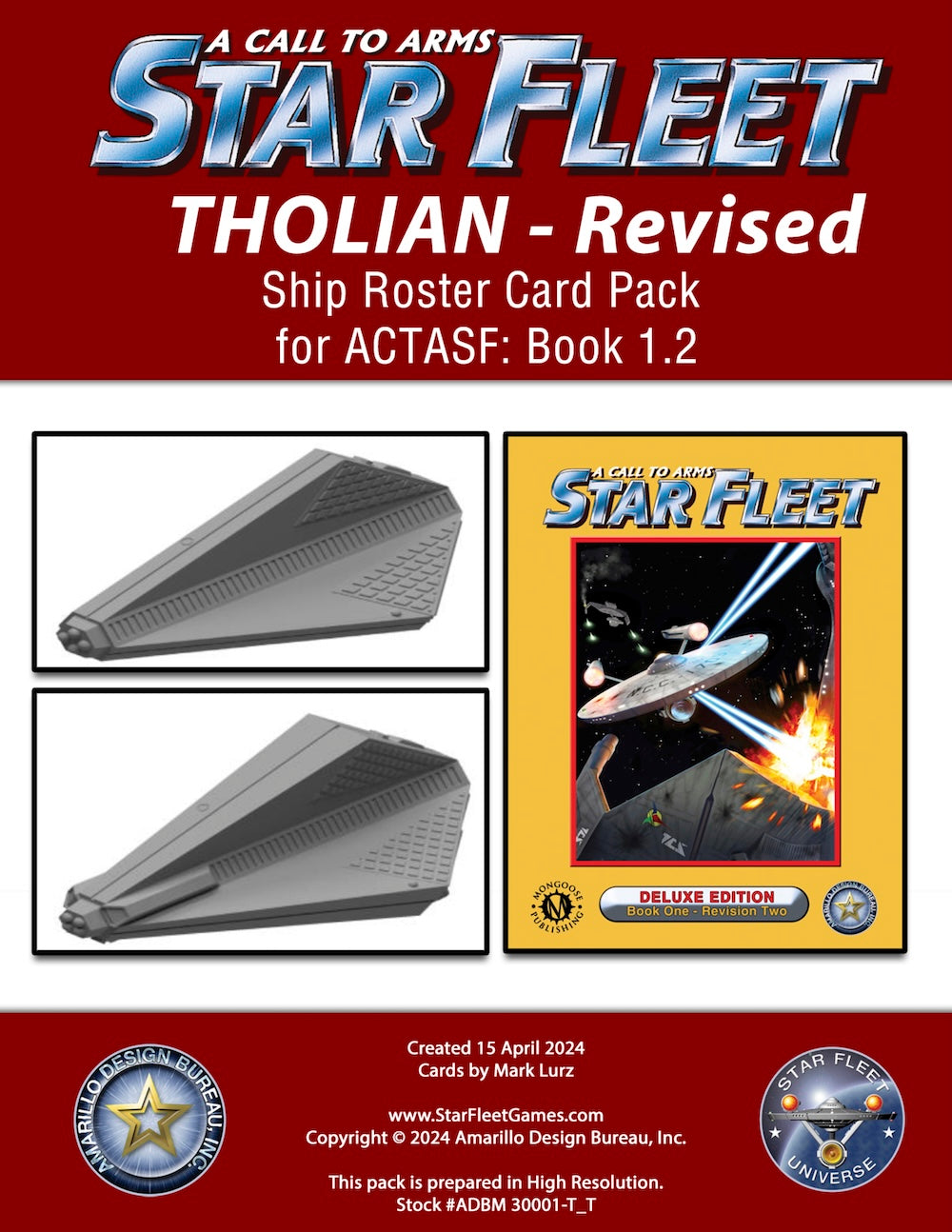 A Call to Arms: Star Fleet, Book 1.2: Tholian Ship Roster Card Pack Revised