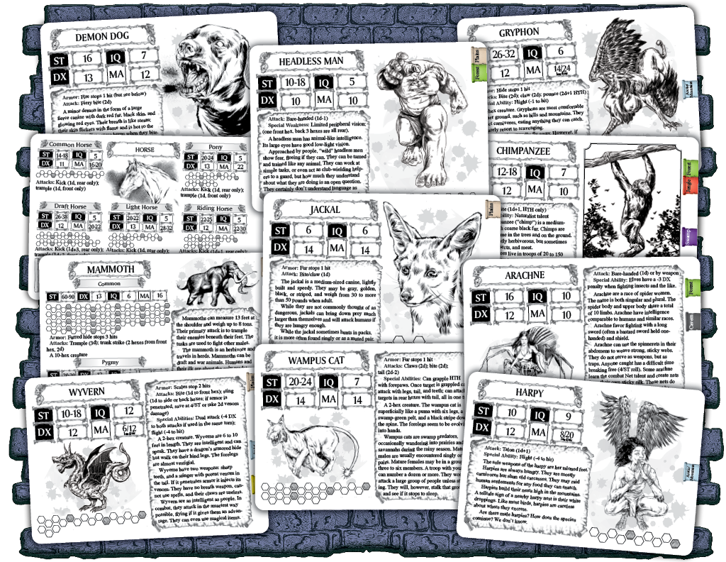 Bestiary Layout The Fantasy Trip Bestiary | Warehouse 23
