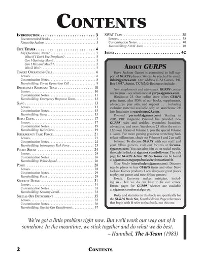 GURPS Action 10: Go Teams - 0