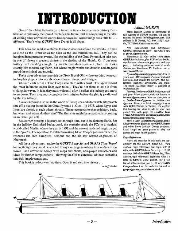 GURPS Classic: Time Travel Adventures