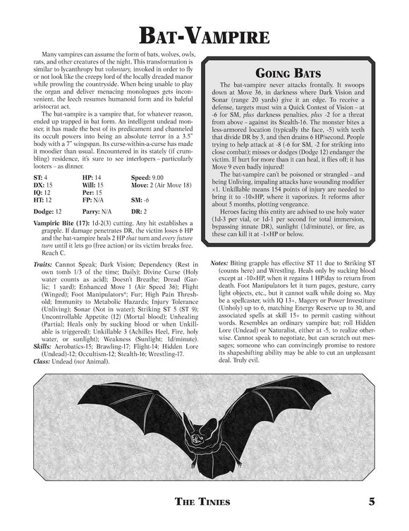 GURPS Dungeon Fantasy Monsters 6: Tiny Terrors