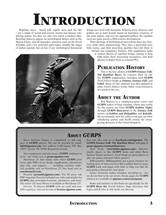 GURPS Fantasy Folk: The Reptilian Races