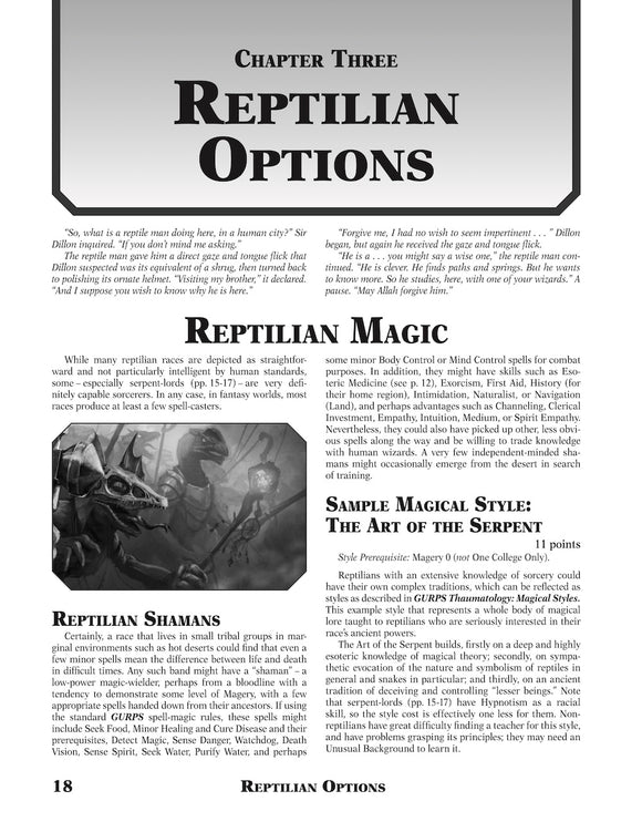 GURPS Fantasy Folk: The Reptilian Races