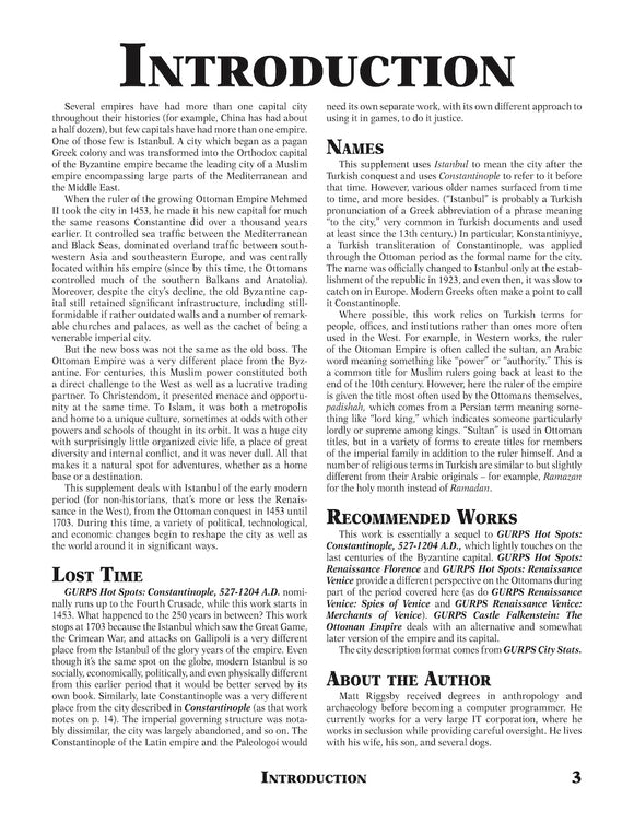 GURPS Hot Spots: Istanbul, 1453-1703 A.D.