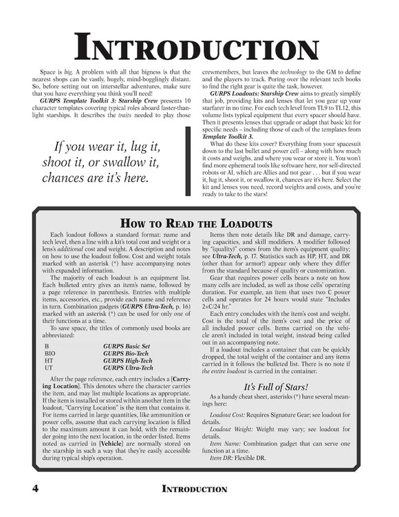 GURPS Loadouts: Starship Crew