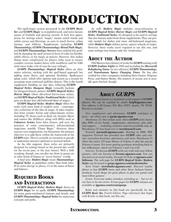 GURPS Magical Styles: Modern Magic