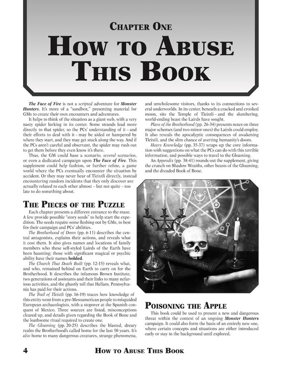 GURPS Monster Hunters Adventure: The Face of Fire