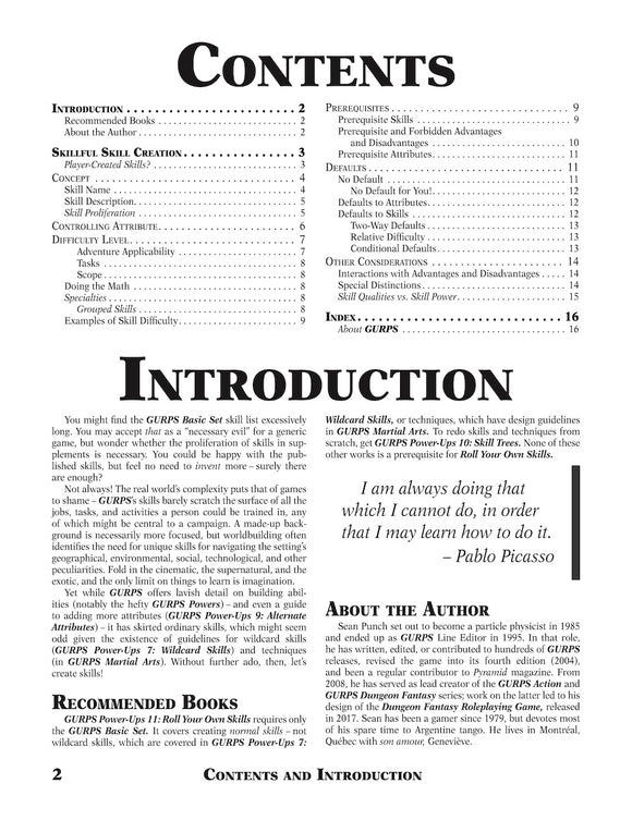 GURPS Power-Ups 11: Roll Your Own Skills