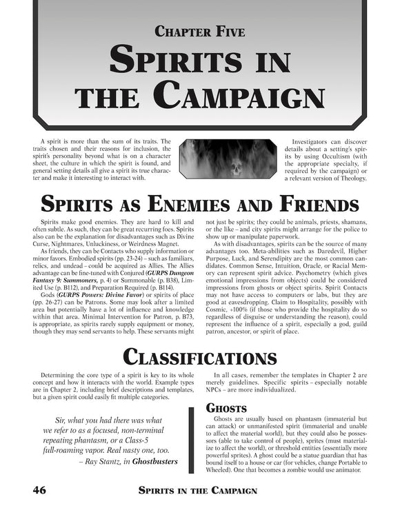 GURPS Template Toolkit 4: Spirits