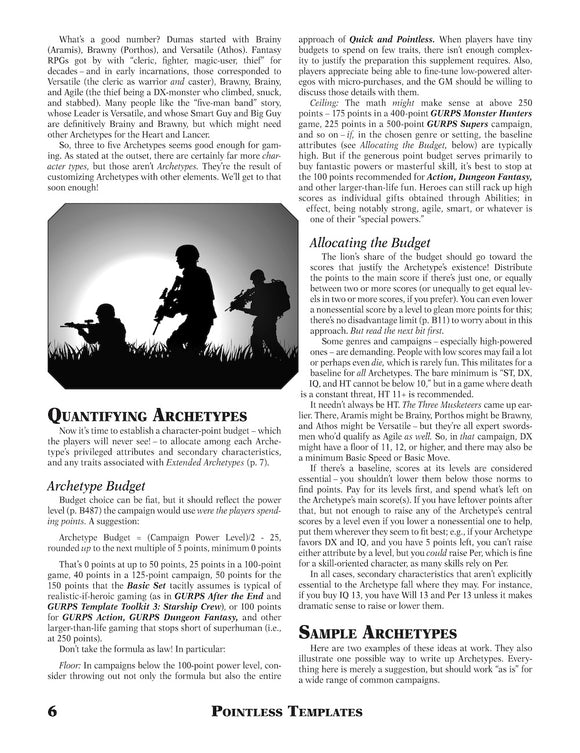 GURPS Template Toolkit 5: Quick and Pointless