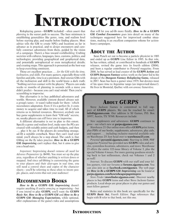 How to Be a GURPS GM: Improvising