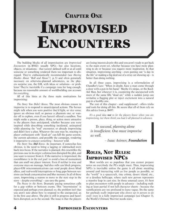 How to Be a GURPS GM: Improvising