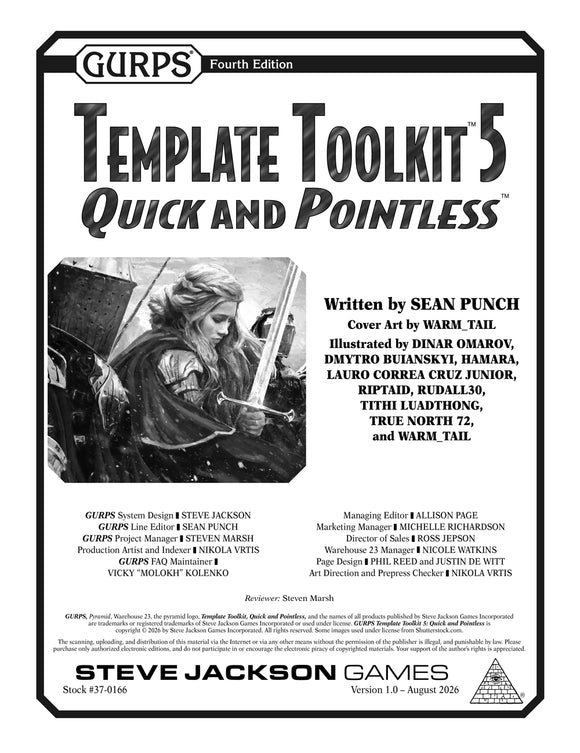 GURPS Template Toolkit 5: Quick and Pointless