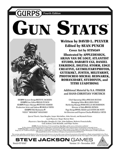 GURPS Gun Stats