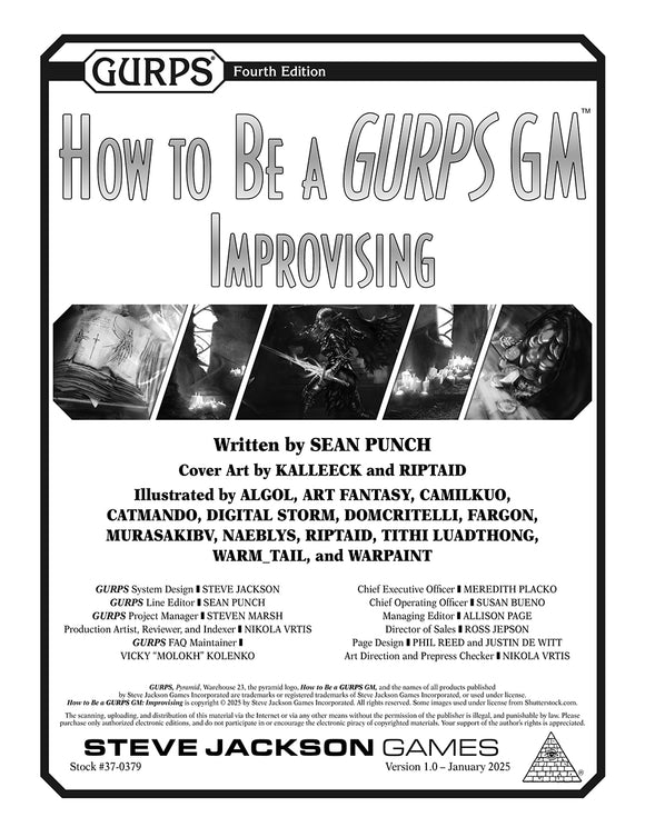 How to Be a GURPS GM: Improvising