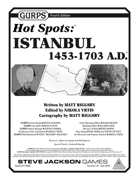 GURPS Hot Spots: Istanbul, 1453-1703 A.D.