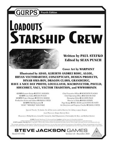 GURPS Loadouts: Starship Crew