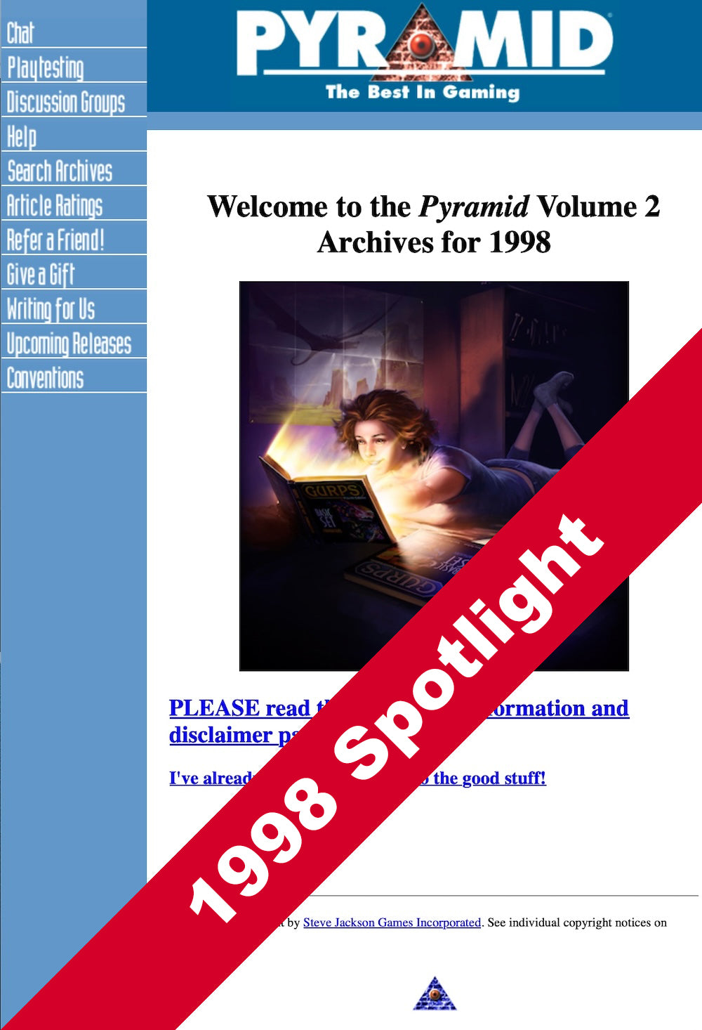 Pyramid Volume 2 HTML Archive: 1998 Spotlight
