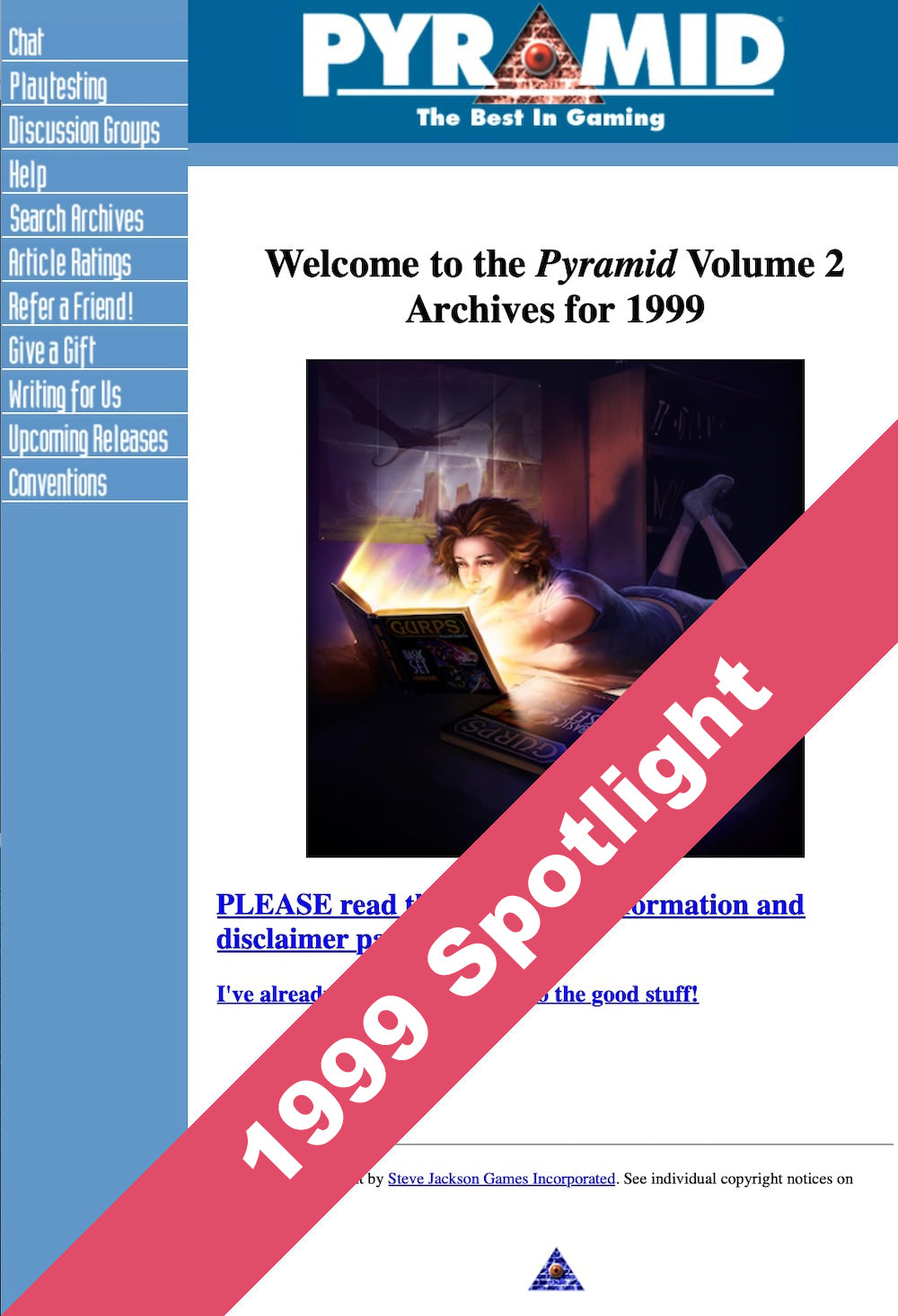 Pyramid Volume 2 HTML Archive: 1999 Spotlight