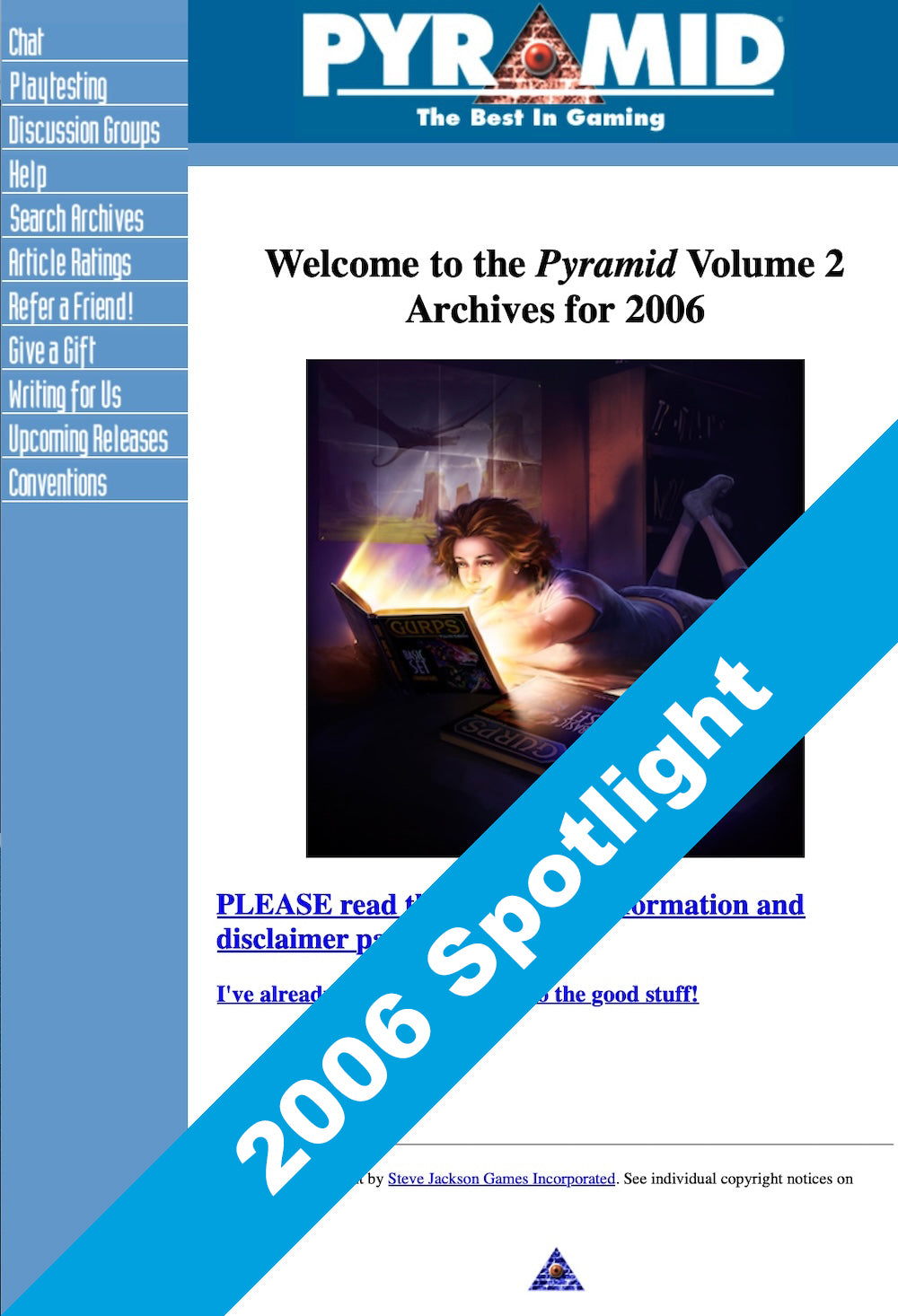 Pyramid Volume 2 HTML Archive: 2006 Spotlight