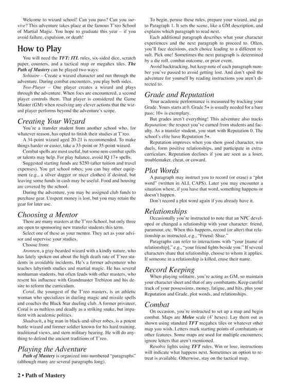 The Fantasy Trip: Path of Mastery