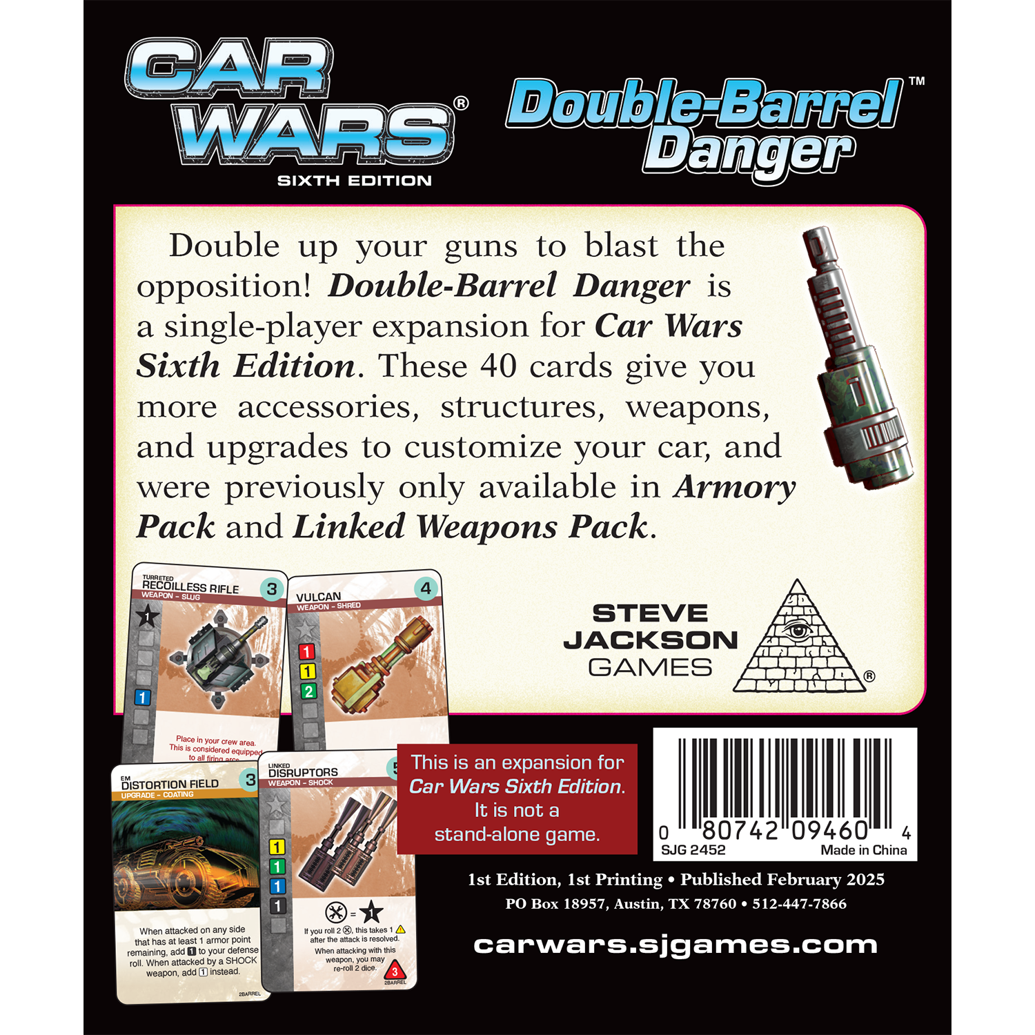 Car Wars Double-Barrel Danger