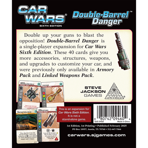 Car Wars Double-Barrel Danger