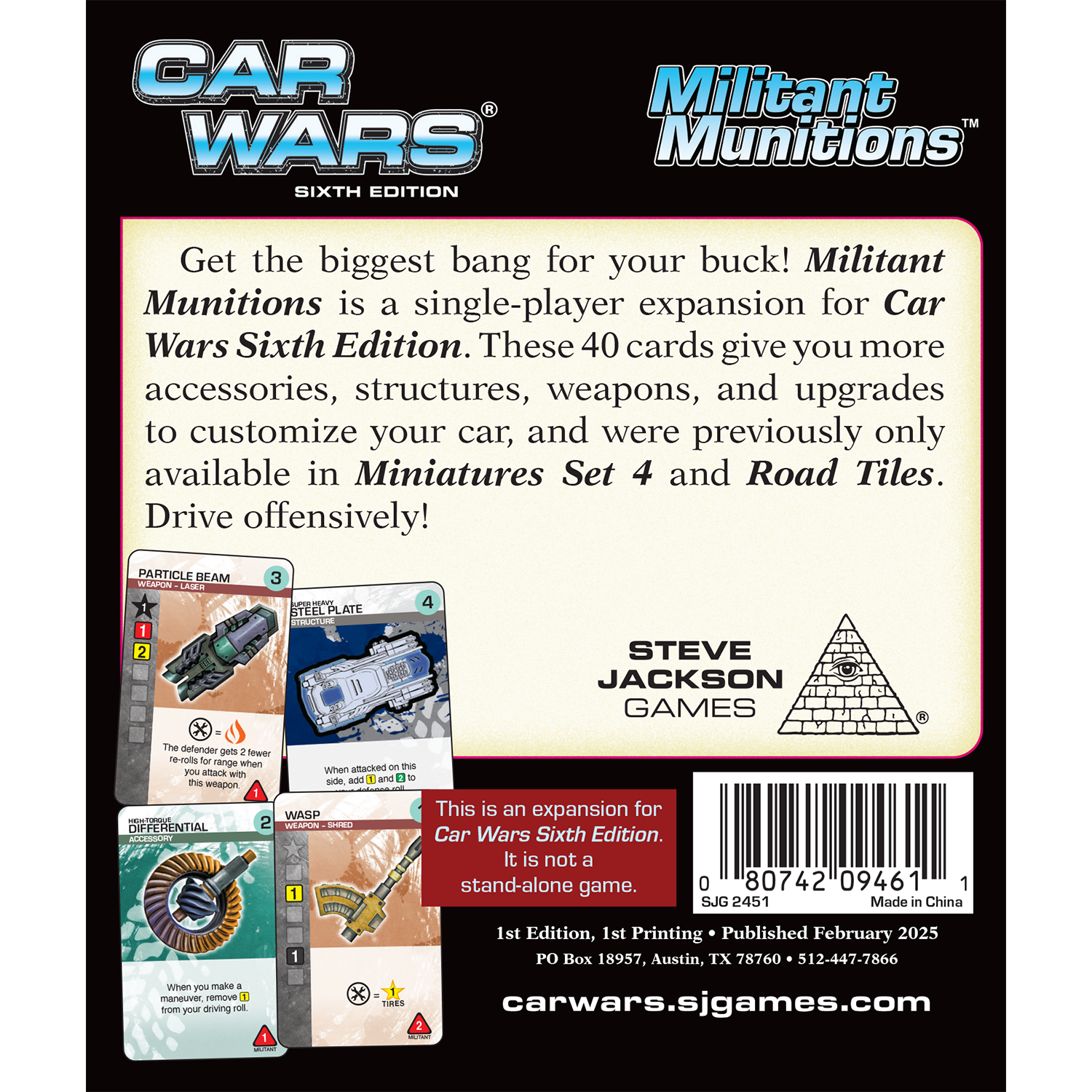 Car Wars Militant Munitions