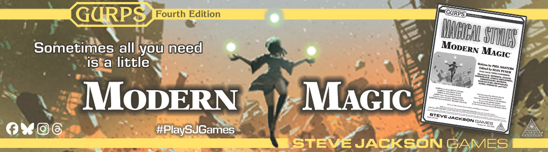GURPS Magical Styles: Modern Magic is now available in PDF!
