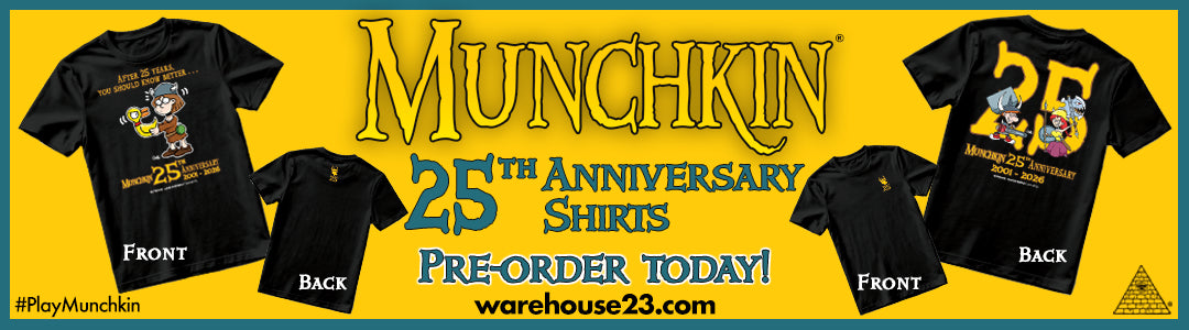 Munchkin 25th Anniversary Shirts available for pre-order!