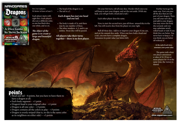 Nanogames: Dragons and Jack-o'-Lanterns