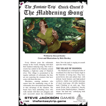 Quick Quest 8: The Maddening Song