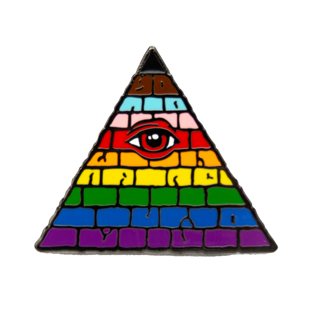 Pyramid Pin Rainbow Eye-in-Pyramid Pride Pin | Warehouse 23