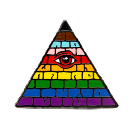 Rainbow Eye-in-Pyramid Pride Pin