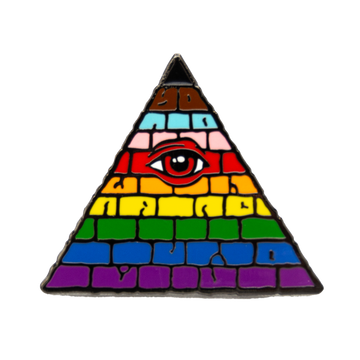 Rainbow Eye-in-Pyramid Pride Pin